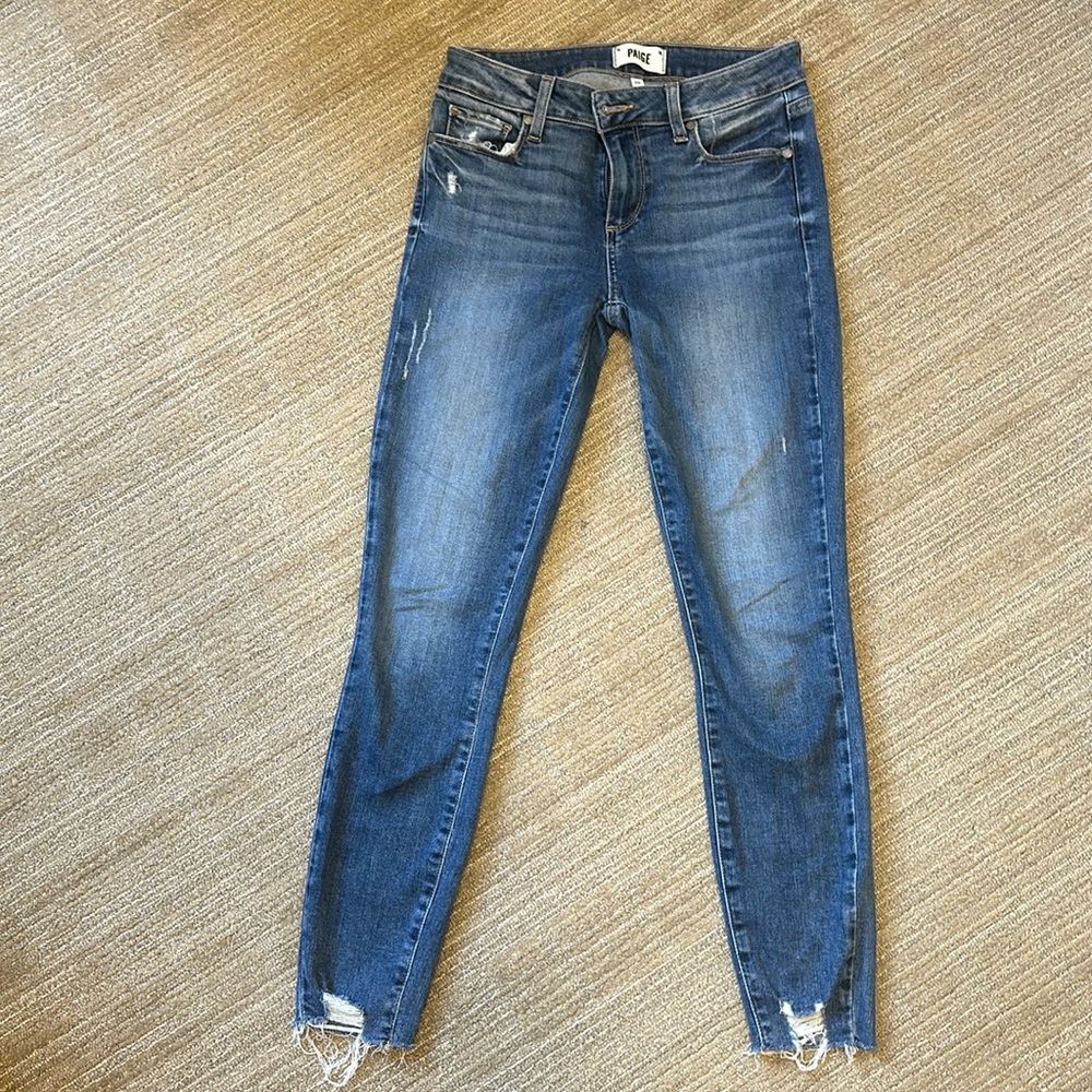 Paige 26 blue jeans. gently worn